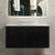 Tura Groove 1200mm Curved Wall Hung Vanity Cabinet, Matte Black