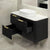 Tura Groove 1200mm Curved Wall Hung Vanity Cabinet, Matte Black