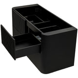 *Clearance* Tura Groove 1200mm Curved Wall Hung Vanity Cabinet, Matte Black