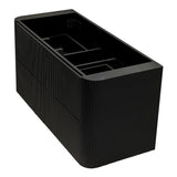 *Clearance* Tura Groove 1200mm Curved Wall Hung Vanity Cabinet, Matte Black