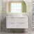 Tura Groove 1200mm Curved Wall Hung Vanity Cabinet, Matte White