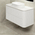 Tura Groove 1200mm Curved Wall Hung Vanity Cabinet, Matte White