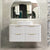 Tura Groove 1200mm Curved Wall Hung Vanity Cabinet, Matte White