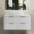 Tura Groove 1200mm Curved Wall Hung Vanity Cabinet, Matte White