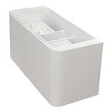 *Clearance* Tura Groove 1200mm Curved Wall Hung Vanity Cabinet, Matte White