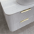 Tura Groove 1200mm Curved Wall Hung Vanity Cabinet, Matte White