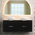 Tura Groove 1500mm Curved Wall Hung Vanity Cabinet, Matte Black
