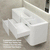 Tura Groove 1500mm Curved Wall Hung Vanity Cabinet, Matte White