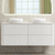 Tura Groove 1500mm Curved Wall Hung Vanity Cabinet, Matte White