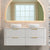 Tura Groove 1500mm Curved Wall Hung Vanity Cabinet, Matte White