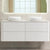 Tura Groove 1500mm Curved Wall Hung Vanity Cabinet, Matte White