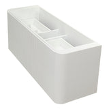 *Clearance* Tura Groove 1500mm Curved Wall Hung Vanity Cabinet, Matte White