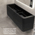 Tura Groove 1800mm Curved Wall Hung Vanity Cabinet, Matte Black