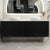 Tura Groove 1800mm Curved Wall Hung Vanity Cabinet, Matte Black