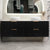 Tura Groove 1800mm Curved Wall Hung Vanity Cabinet, Matte Black