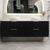 Tura Groove 1800mm Curved Wall Hung Vanity Cabinet, Matte Black