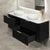 Tura Groove 1800mm Curved Wall Hung Vanity Cabinet, Matte Black