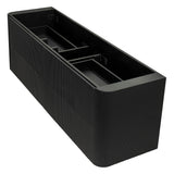 *Clearance* Tura Groove 1800mm Curved Wall Hung Vanity Cabinet, Matte Black