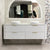 Tura Groove 1800mm Curved Wall Hung Vanity Cabinet, Matte White