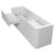 Tura Groove 1800mm Curved Wall Hung Vanity Cabinet, Matte White