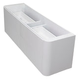 *Clearance* Tura Groove 1800mm Curved Wall Hung Vanity Cabinet, Matte White