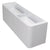 Tura Groove 1800mm Curved Wall Hung Vanity Cabinet, Matte White