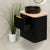 Tura Groove Ensuite 600mm Curved Wall Hung Vanity Cabinet, Matte Black