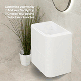 *Clearance* Tura Groove Ensuite 600mm Curved Wall Hung Vanity Cabinet, Matte White