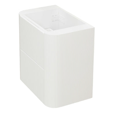 *Clearance* Tura Groove Ensuite 600mm Curved Wall Hung Vanity Cabinet, Matte White