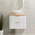Tura Groove Ensuite 750mm Curved Wall Hung Vanity Cabinet, Matte White