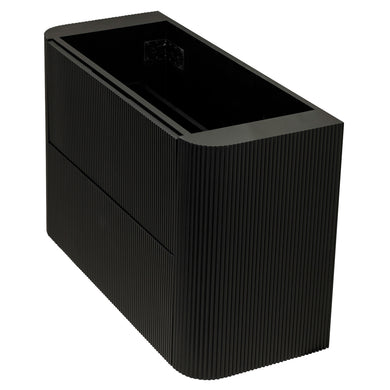 *Clearance* Tura Groove Ensuite 900mm Curved Wall Hung Vanity Cabinet, Matte Black