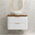 Tura Groove Ensuite 900mm Curved Wall Hung Vanity Cabinet, Matte White