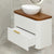 Tura Groove Ensuite 900mm Curved Wall Hung Vanity Cabinet, Matte White