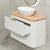 Tura Groove Ensuite 900mm Curved Wall Hung Vanity Cabinet, Matte White
