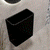 Tura Groove Petite 500mm Curved Wall Hung Slim Vanity Cabinet, Matte Black
