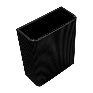 *Clearance* Tura Groove Petite 500mm Curved Wall Hung Slim Vanity Cabinet, Matte Black