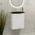Tura Groove Petite 500mm Curved Wall Hung Slim Vanity Cabinet, Matte White