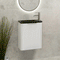 Tura Groove Petite 500mm Curved Wall Hung Slim Vanity Cabinet, Matte White
