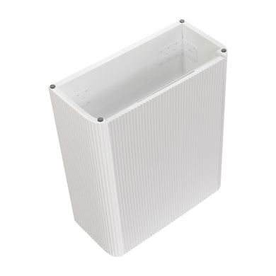 *Clearance* Tura Groove Petite 500mm Curved Wall Hung Slim Vanity Cabinet, Matte White