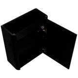 *Clearance* Tura Smooth Petite 500mm Curved Wall Hung Slim Vanity Cabinet, Matte Black