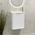 Tura Smooth Petite 500mm Curved Wall Hung Slim Vanity Cabinet, Matte White