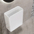 Tura Smooth Petite 500mm Curved Wall Hung Slim Vanity Cabinet, Matte White