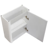 *Clearance* Tura Smooth Petite 500mm Curved Wall Hung Slim Vanity Cabinet, Matte White