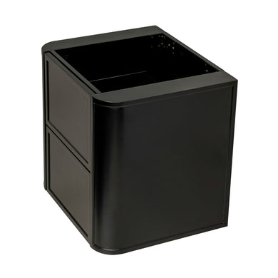 Tura Shaker 600mm Curved Wall Hung Vanity Cabinet, Matte Black
