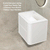 Tura Shaker 750mm Curved Wall Hung Vanity Cabinet, Matte White