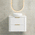 Tura Shaker 750mm Curved Wall Hung Vanity Cabinet, Matte White