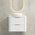 Tura Shaker 750mm Curved Wall Hung Vanity Cabinet, Matte White