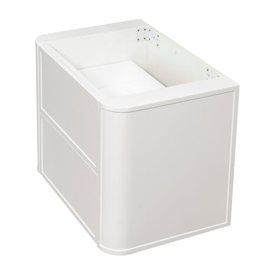Tura Shaker 750mm Curved Wall Hung Vanity Cabinet, Matte White