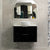 Tura Shaker 900mm Curved Wall Hung Vanity Cabinet, Matte Black