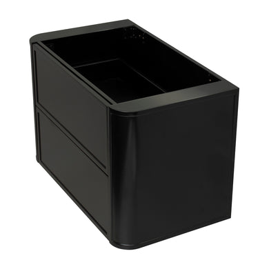 Tura Shaker 900mm Curved Wall Hung Vanity Cabinet, Matte Black